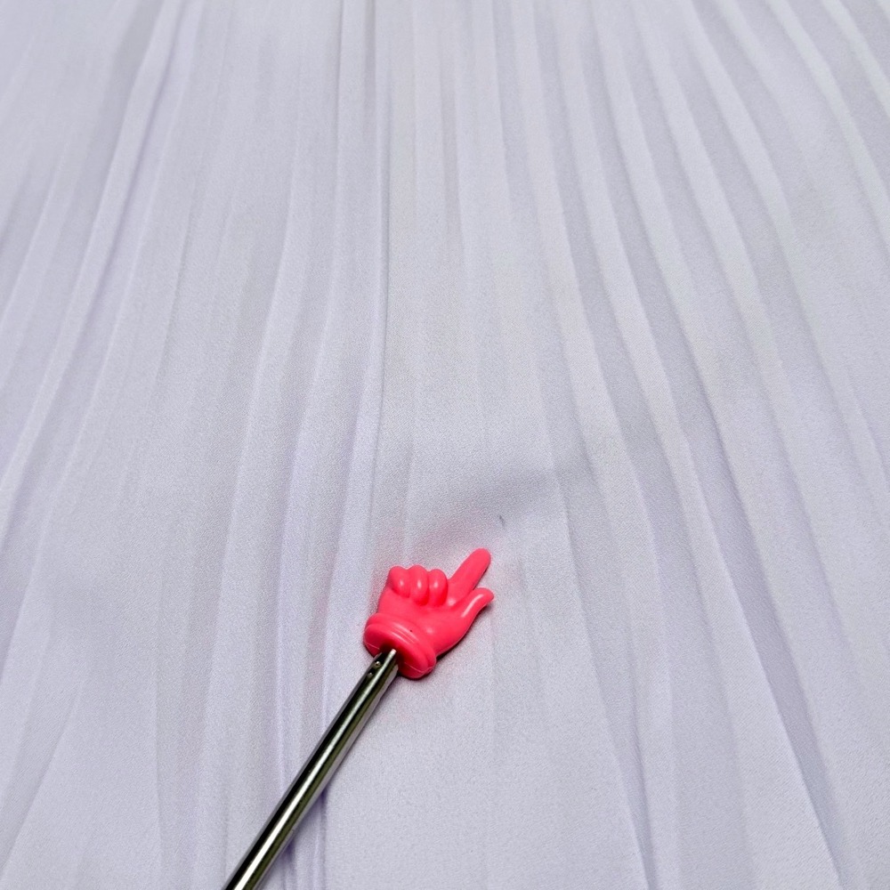 Uniqlo Lilac Pleated Maxi Skirt Large Flowy Elastic Waist Lined Ballet Fairy - Picture 8 of 8
